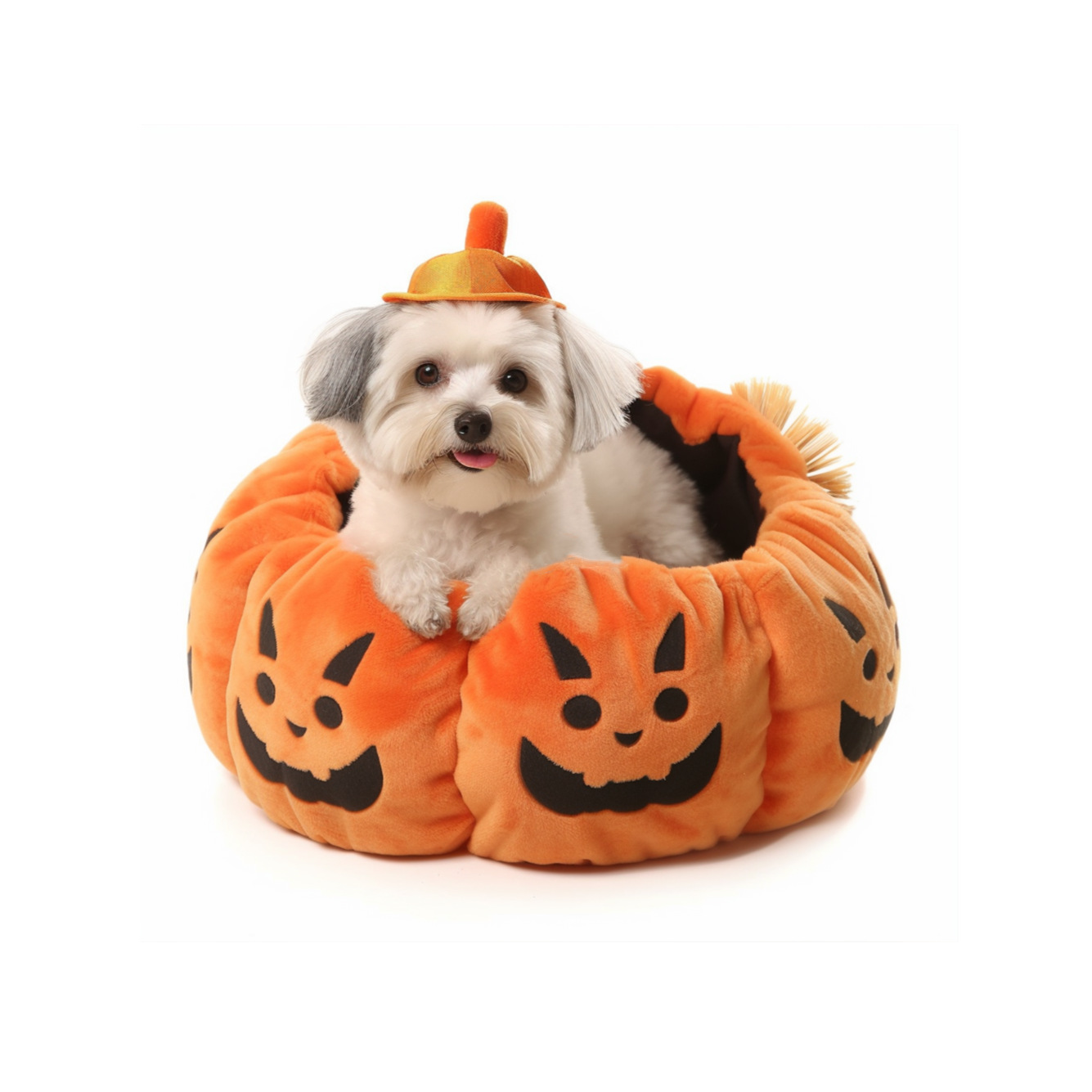 Transfronterizo nuevo fantasma de invierno cálido gato nido cama de perro suministros para mascotas Perrera de Halloween calabaza nido de mascotas