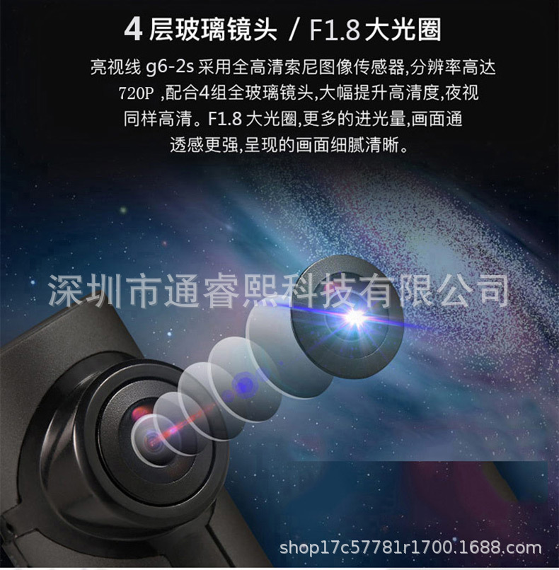 Cross-Border Best-Selling Dash Cam with High-Definition Night Vision, Wifi Connectivity, Loop Recording, and Parking Monitoring