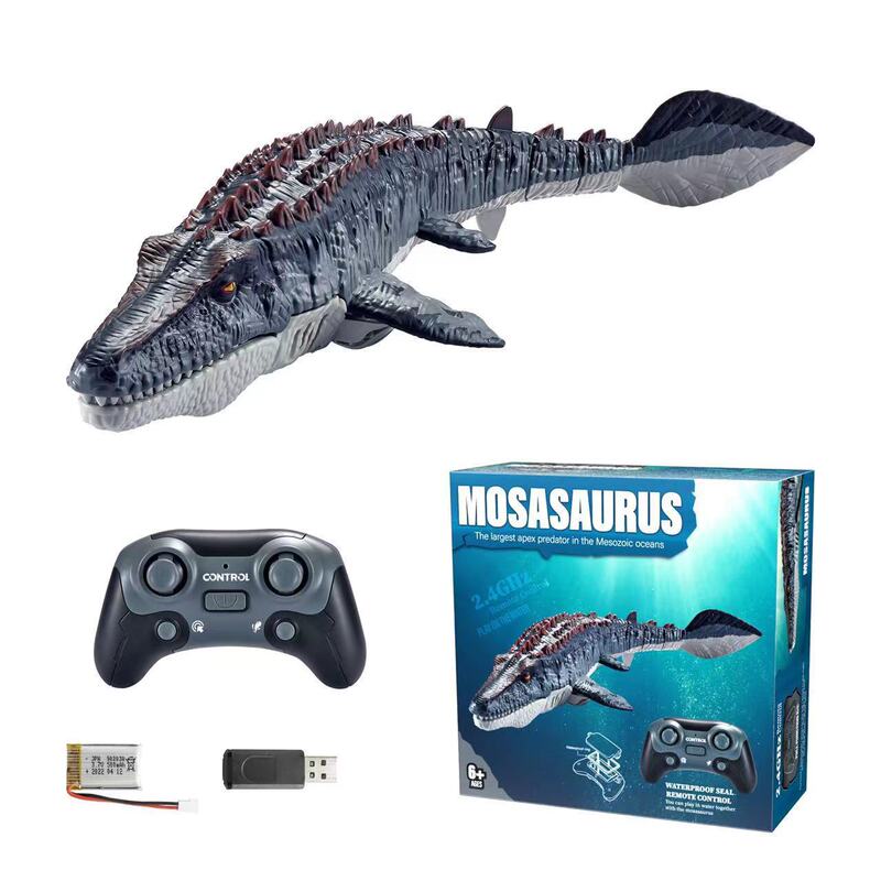 New 2.4g Wireless Remote Control Mosasaurus Diving Remote Control Boat Summer Simulation Water Electric Boat Water Spray Submarine New 2.4g Wireless Remote Control Mosasaurus Diving Remote Control Boat Summer Simulation Water Electric Boat Water Spray Submarine