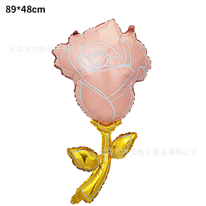 Globos de ramo del día de la madre transfronterizos Globos de película de aluminio en forma de cara sonriente Globos de ramo de mano Globos de flores en macetas