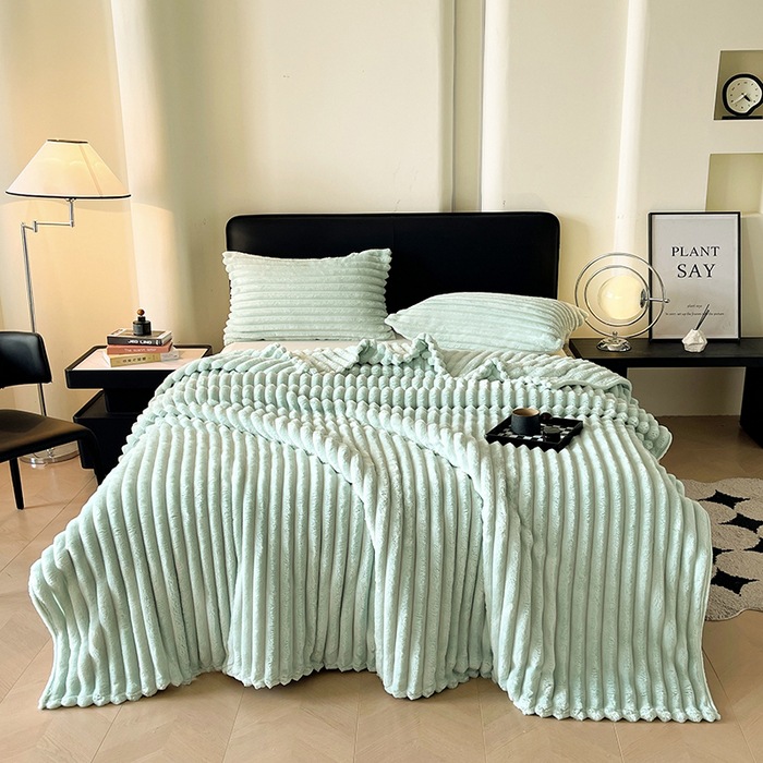 Manta de felpa de conejo color sólido, manta de oficina o sofá, manta de regalo de terciopelo suave