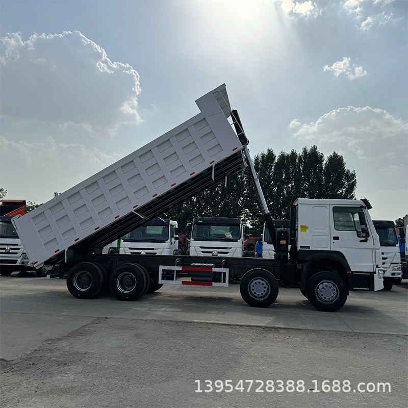 Used Sinotruk Dump Truck for Sale, Rear Eight-Wheel Dump Engineering Vehicle, Used Rear-Turn Howo Transport Export Vehicle