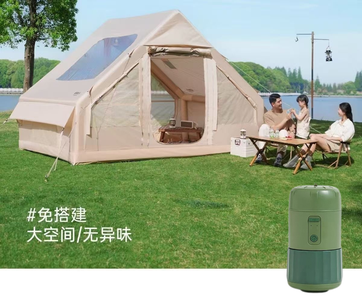 屋外キャンプ速開インフレータブルテント旅行携帯オックスフォード布インフレータブルテントキャンプテントシングルドア複数人