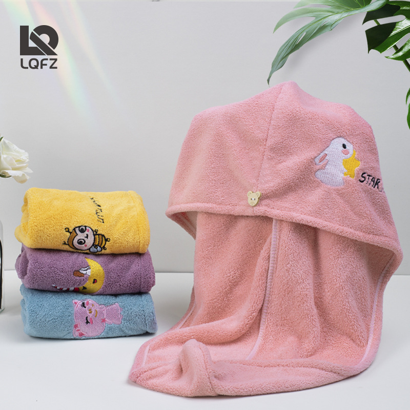Gorro de secado de vellón de coral Toalla de secado de cabello engrosada para mujer Gorro de secado de cabello absorbente fuerte Gorro de ducha de secado rápido Pañuelo de cabeza Gorro de secado de cabello al por mayor
