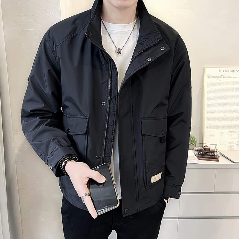 El cárdigan puede ser solapa, guapo, chaqueta de trabajo, estilo de primavera y otoño para hombres, estilo de moda suelto, chaqueta casual, chaqueta para hombres