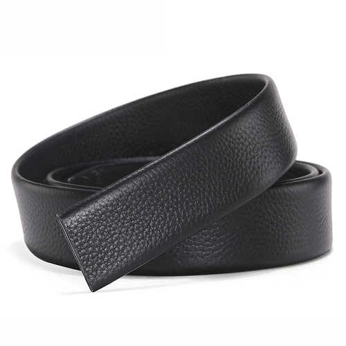 Factory direct supply of headless belt, men's genuine leather belt strip, automatic buckle, headless trouser belt, first layer cowhide belt strip