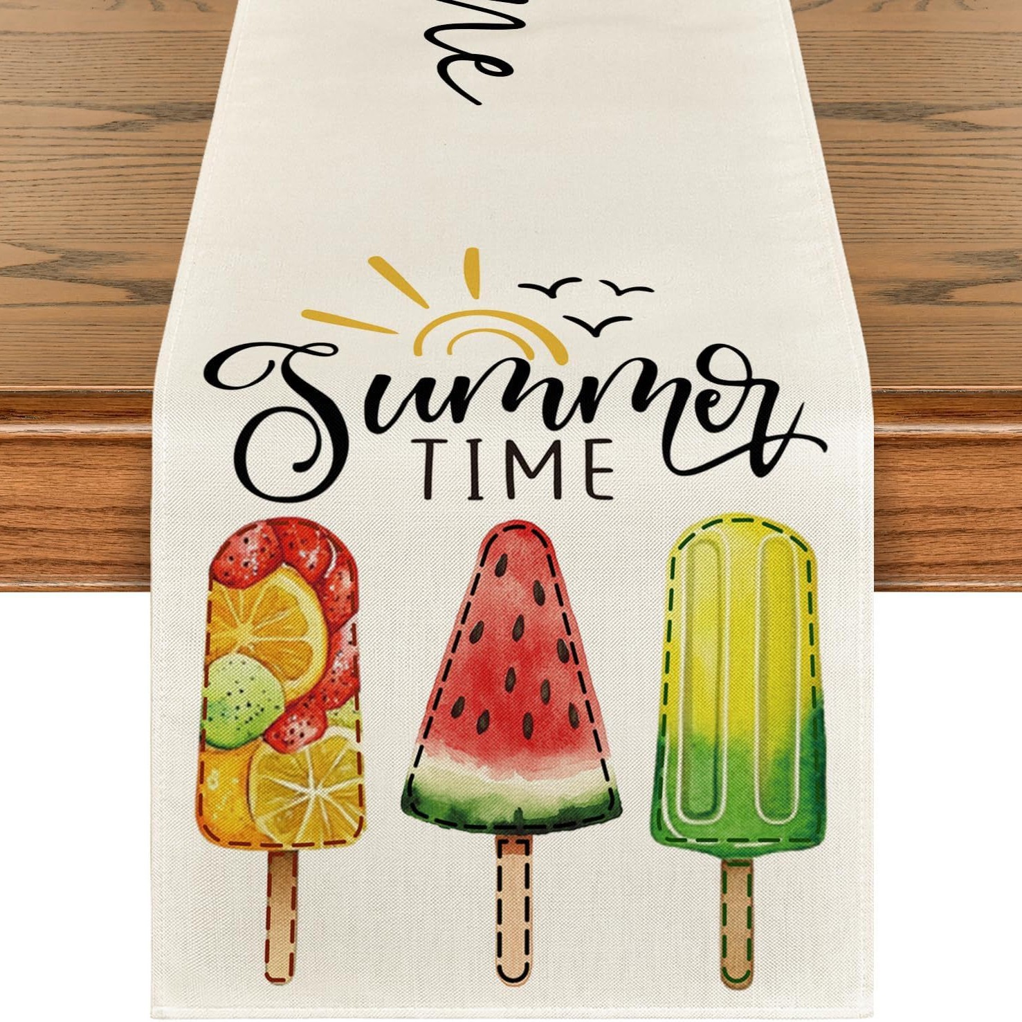 Primavera y verano venta en caliente bandejas de mesa transfronterizas frescas flores pastílicas imitación de tela de mesa de lino girasoles verde bandejas de mesa de hoja