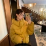三星显瘦连帽好看白鸭绒