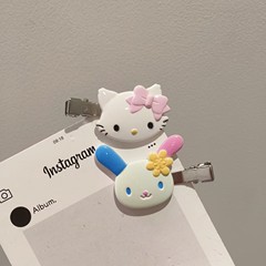 日系可爱卡通俏咪无痕发夹创意花小兔侧边刘海夹甜美发饰批发
