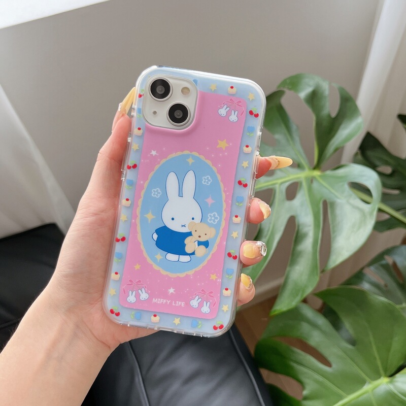 ins风碎花星星兔子小熊适用iPhone17苹果16ProMax/15手机壳14新款|undefined