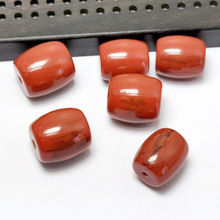 星月潮流饰品散珠DIY手工串珠配件批发 树脂仿战国红桶珠战国红顶