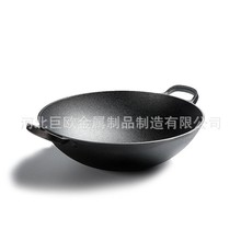 铸铁炒锅36cm大尺寸炒菜锅炖锅传统老式铁锅炖肉炒菜锅加厚锅底
