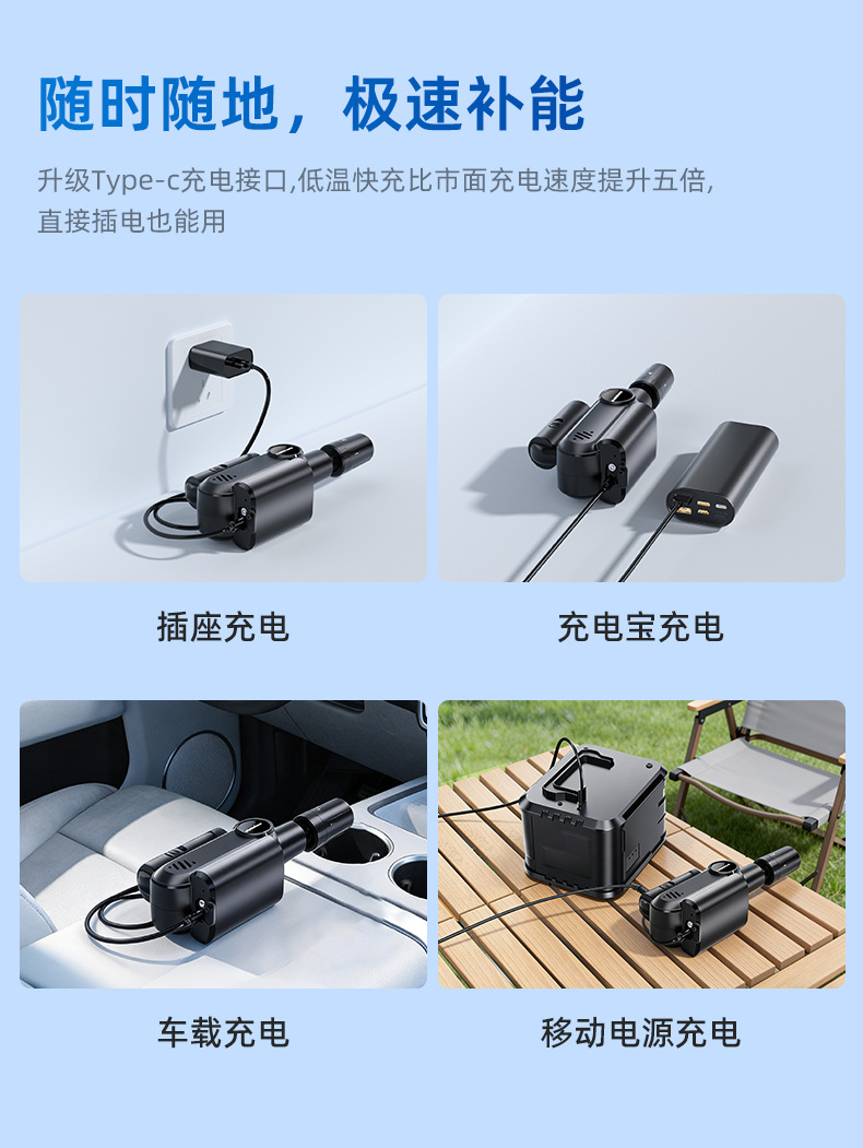 High-Power Lithium Battery Car Wash Gun Wireless High-Pressure Car Wash Water Gun Household Car Wash Gun Rechargeable Water Spray Gun Portable