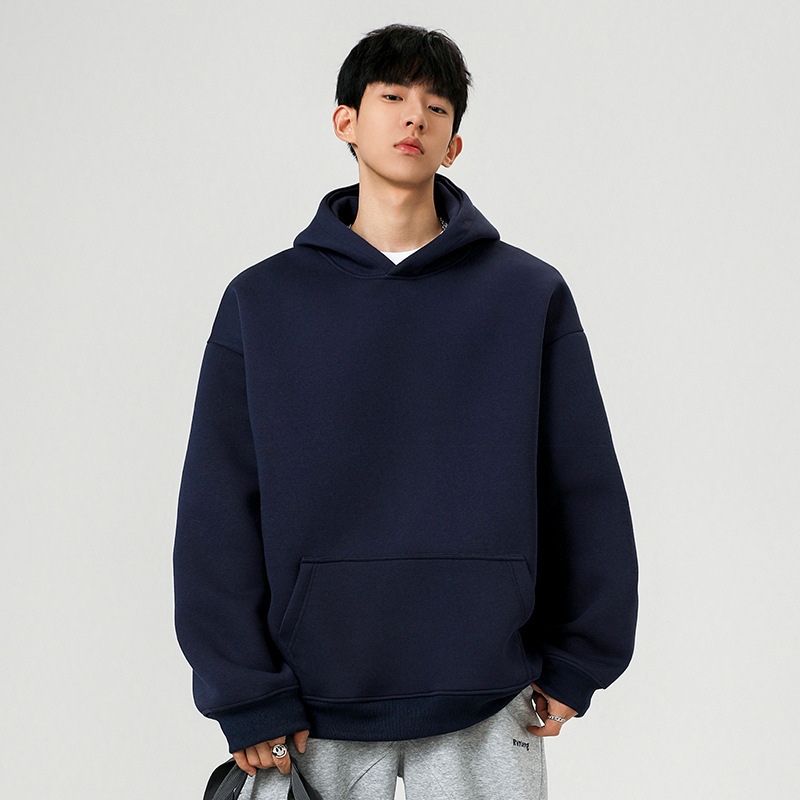 420G Heavyweight Solid Color Hooded Sweatshirt for Men and Women, New Autumn Trendy Brand Loose Fit Versatile Couple's Jacket Hoodie Top
