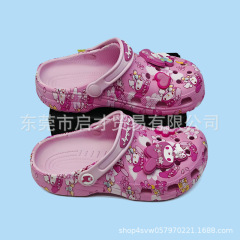 cross新款美乐蒂/宝可梦/维尼熊带鞋花 儿童防滑洞洞鞋凉鞋女童