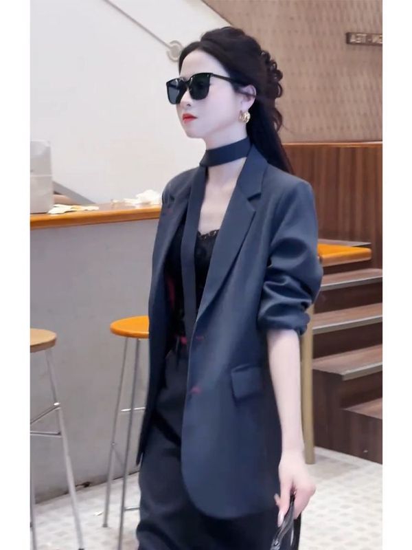 2025新款超火穿搭一整套高级感巨好看的早秋西装职业两件套装裙女|undefined
