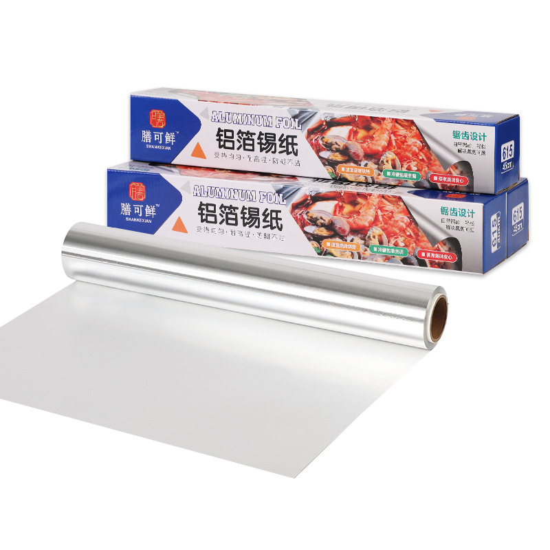 Papel de Aluminio para Barbacoa, Desechable, Resistente a Altas Temperaturas, Especial para Barbacoa y Freidora de Aire, Rollo de Papel de Aluminio Engrosado, Venta al por Mayor