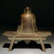 Rural backflow antique objects Damo ancestor Buddha statue purple copper bench Buddha old copper statue antique vintage ornaments collection
