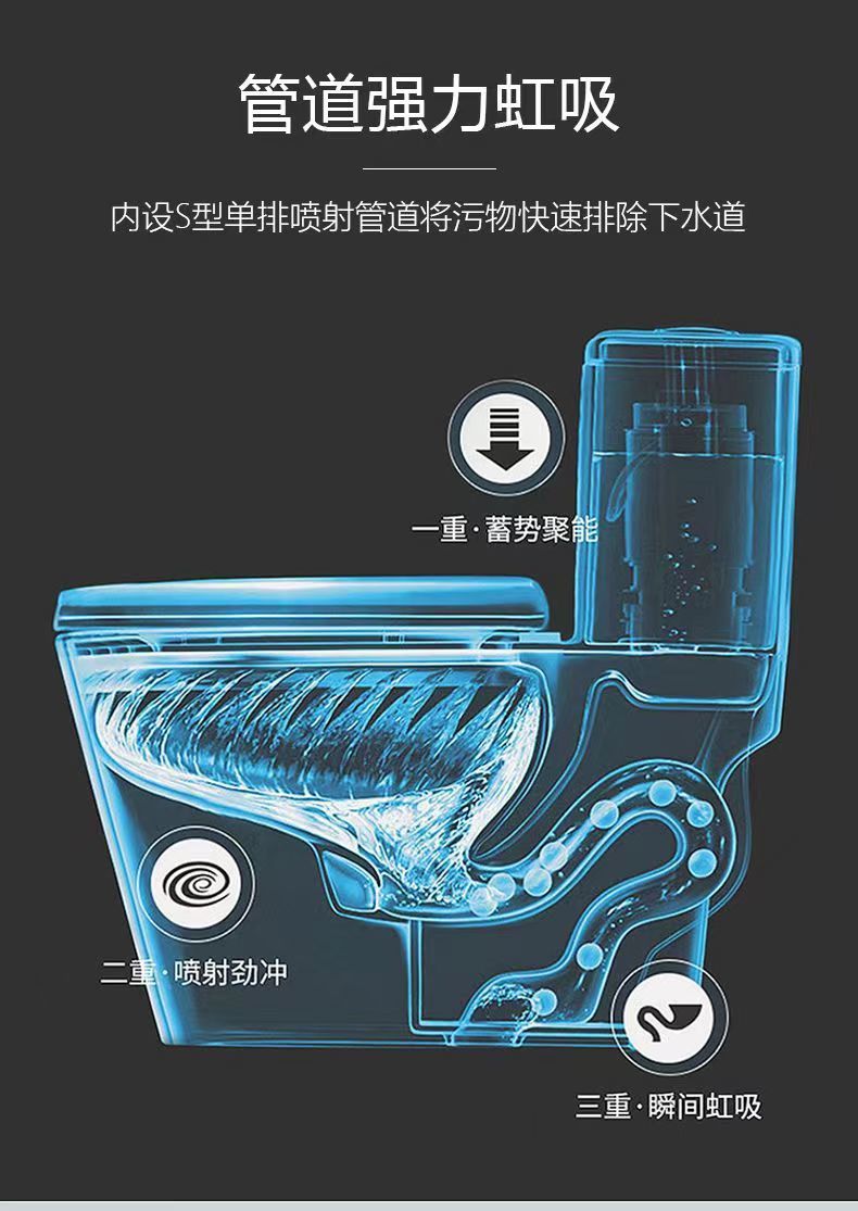 Toilet, household sitting toilet, anti-odor siphonic bathroom, large flushing force, anti-splash water, one-piece diameter sitting toilet undefined
