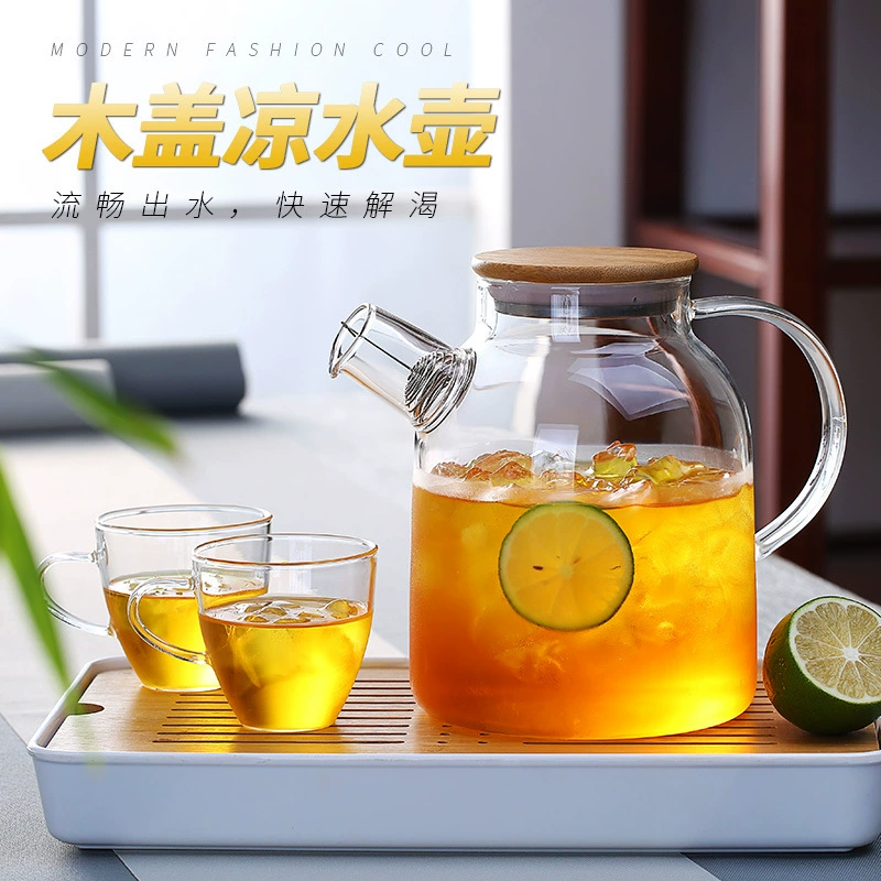 Glass capacious explosion-proof teapot for home use, Japanese set