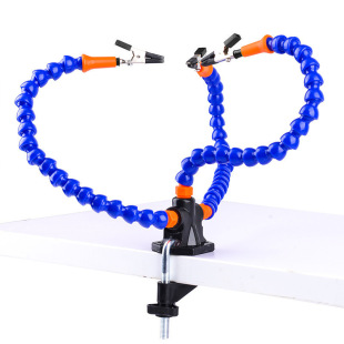 Table Clip-On Universal Arm Soldering Station Three-Claw Auxiliary Clamp Pcb Circuit Board Welding Repair Tool Fixed Bracket