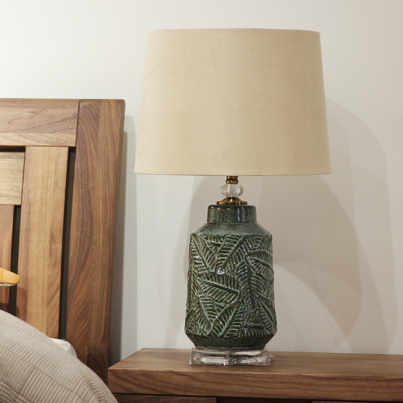 New Relief Ceramic Table Lamp Bedroom Bedside Lamps Lighting Simple Home Decoration High-end Hotel Supplies New Relief Ceramic Table Lamp Bedroom Bedside Lamps Lighting Simple Home Decoration High-end Hotel Supplies