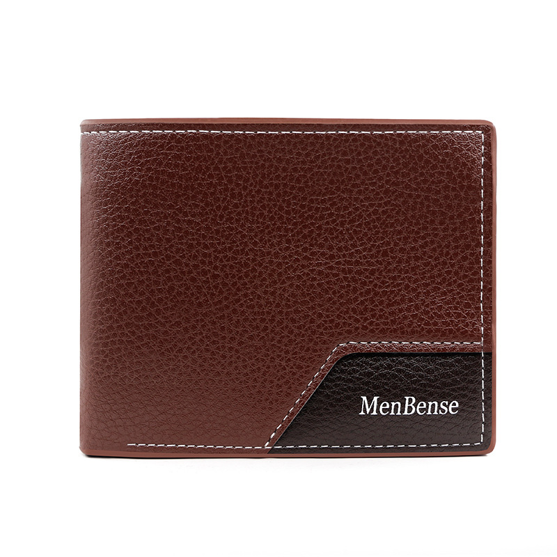 Cartera corta de los nuevos hombres de moda de la PU de los hombres de gran capacidad Multi-tarjeta de la moneda de bolsillo de la moneda de los hombres de la cartera corta