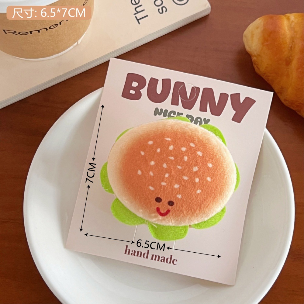 Pinza de Pelo de Peluche con Dibujos Animados de Peluche, Artesanal, Decoración