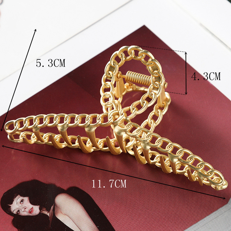 Solid Color Pattern Women'S Gender Plating Design Simple Style Style Simple Style Solid Color Metal Plating Hair Claws 1 Piece