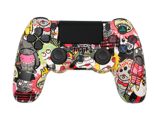 Modelo privado transfronterizo P4 consola de juegos Bluetooth maneja con giroscopio de barra de luz P4 inalámbrico Bluetooth PC control de juegos