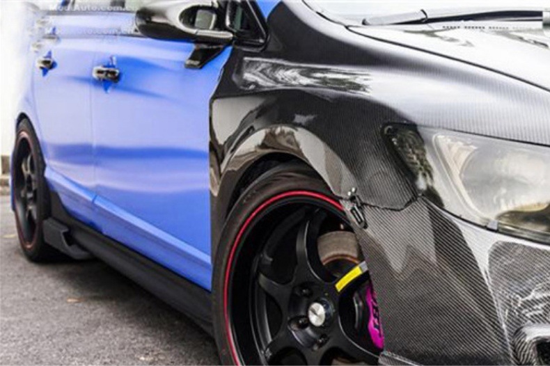 Suitable for Honda Civic FD2 fender modification with open hole wide body lightweight carbon fiber heat dissipation fender