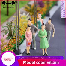 微型景观彩色小人diy建筑沙盘模型材料玩偶迷你人偶 彩色人物沙盘