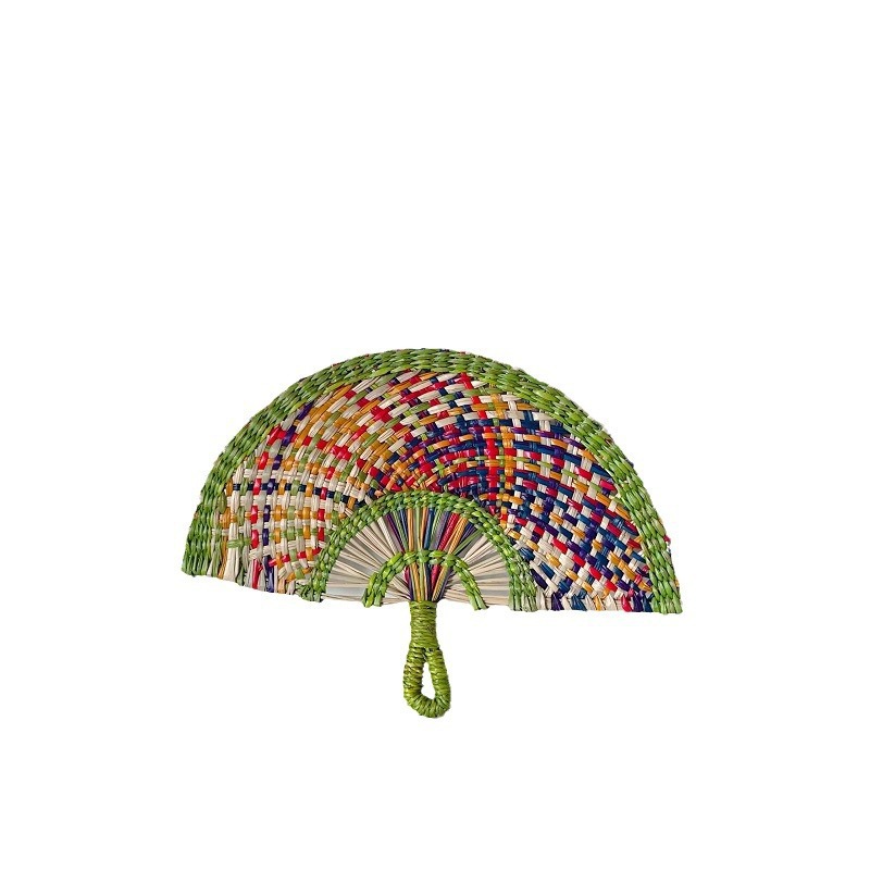 Ventilador tejido vietnamita, ventilador tejido de paja marina, estilo ins diario, elementos africanos, decoración de paredes, decoración de casas de familia, ventilador hecho a mano