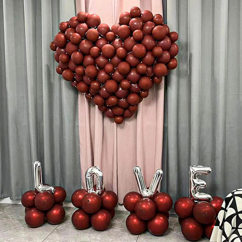 Wedding balloons, wedding room decoration, balloon double-layer, thick pomegranate red wedding decorations, wedding supplies, marriage balloons