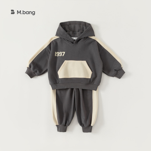 Beibei City boys spring clothes simple girls suit children 1997 hooded Huzhou children's clothing CT83039