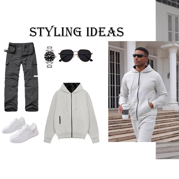 독립 스테이션 eBay 국경 간 가을 및 겨울 남자 캐주얼 스포츠 지퍼 카디건 스웨터 재킷 남자 단색 후드 탑