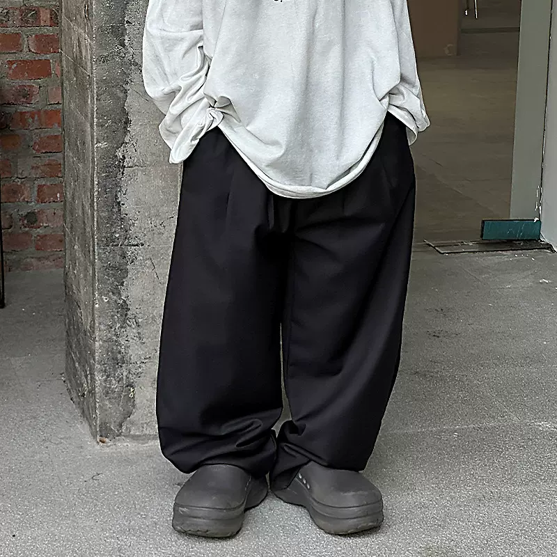 儿童韩版西装裤以鸿制衣2025秋季新款男童直筒裤子百搭休闲长裤