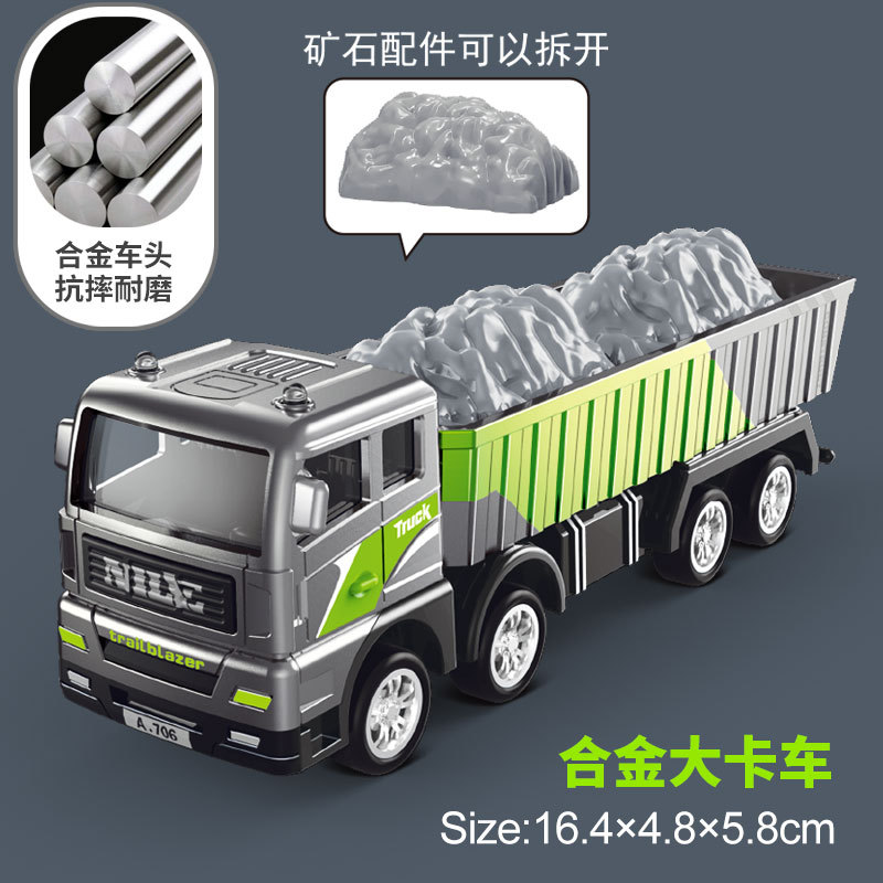 Inercia aleación camión de ingeniería camión niño excavadora camión mezclador camión cisterna modelo de coche de juguete para niños