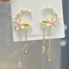 Cute summer small design advanced fresh earrings, flowered, high-quality style