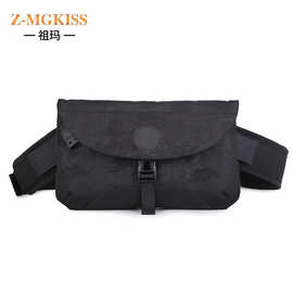 跨境休闲韩版胸前包男士单肩斜跨包运动户外USB充电腰包立体收纳