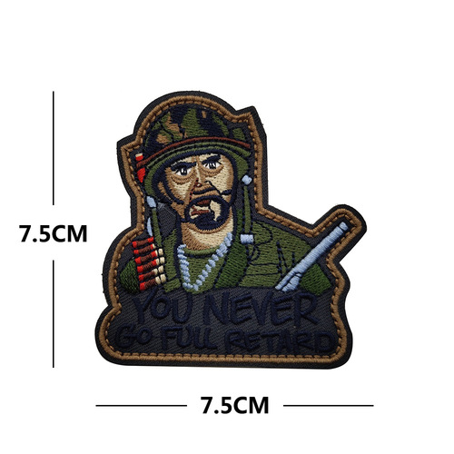 NEVER DIE skull helmet gun warrior embroidery + PVC armband Velcro backpack morale patch patch