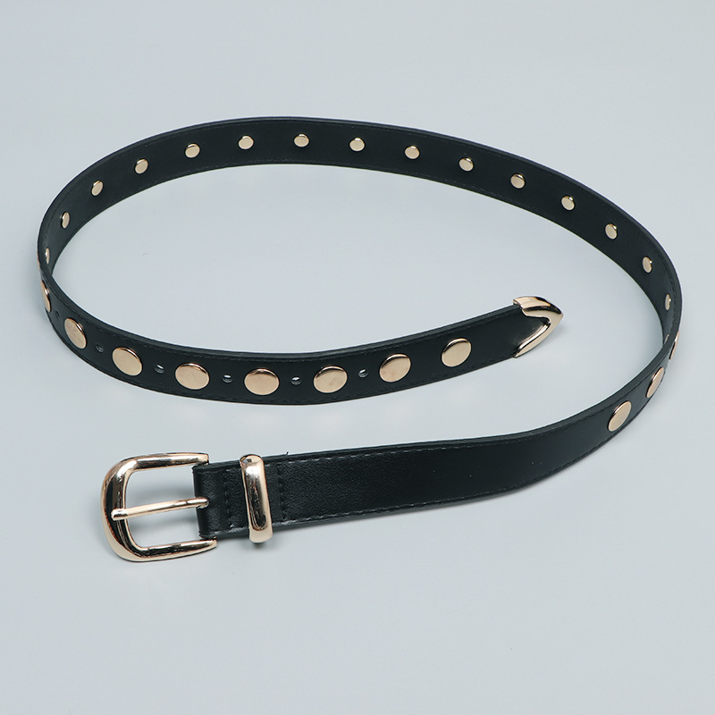 Új szegecses öv, férfi divatos punk farmeröv, férfi és női ifjúsági hip-hop utcai tánchoz való díszítő öv_voghion.com