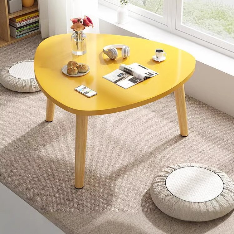 Small Tea Table for Bay Window, Balcony, Bedroom, Floor Seating, Tatami, Small Table for Carpet, Low Table for Windowsill, Solid Wood Legs