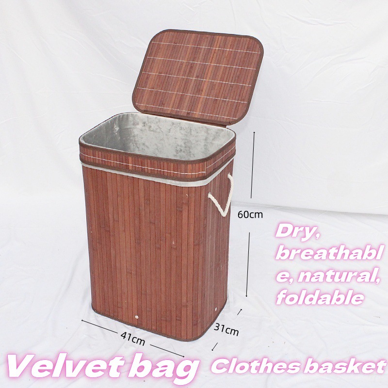 Cesta de ropa para madres y bebés, bambú plegable, regalo de confinamiento, bambú natural, cocción a alta presión, seco y transpirable