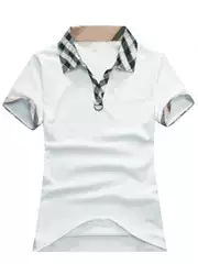 Women's Fashionable European and American Style Summer Lapel Short-Sleeved T-Shirt Fashion Top