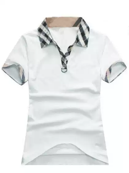 Women's Fashionable European and American Style Summer Lapel Short-Sleeved T-Shirt Fashion Top