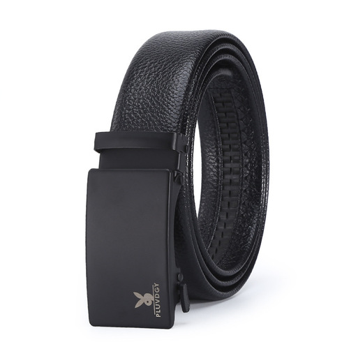 Men's Belt Wholesale Business Casual Automatic Clasp Lychee Pattern Belt Gift Box Set Belt For Pants With Laser Logo