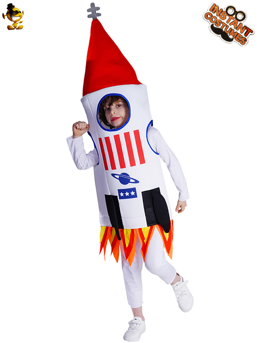 Cohete de los hombres de los niños COS traje de Halloween etapa rendimiento traje juego de cohetes traje