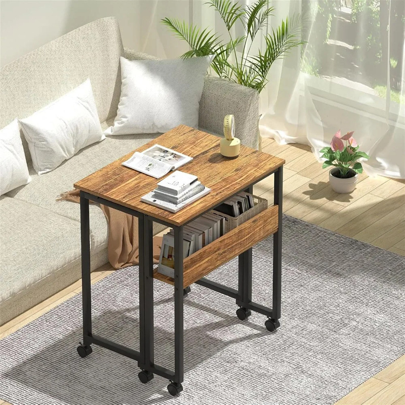 Folding Table, Mobile Computer Desk, Small Apartment Home Office Desk, Bedroom Simple Desk with Wheels, Student Writing Desk Folding Table, Mobile Computer Desk, Small Apartment Home Office Desk, Bedroom Simple Desk with Wheels, Student Writing Desk