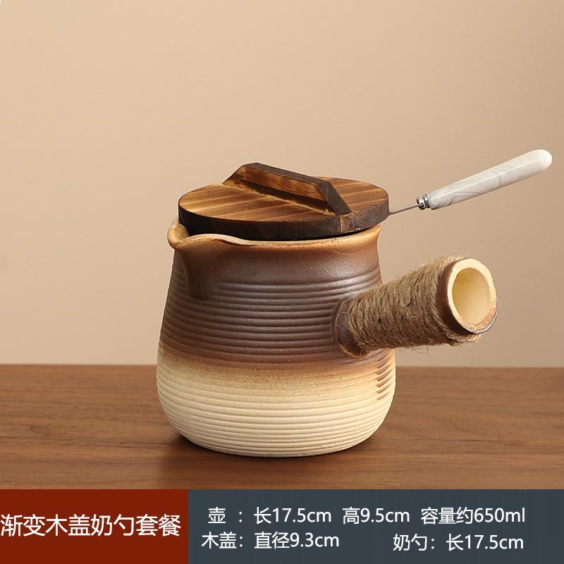 Juego de Tetera y Estufa para Té de Cerámica para Hogar y Exteriores